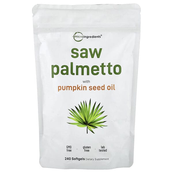 Micro Ingredients, Saw Palmetto with Pumpkin Seed Oil, 240 Softgels 2 Micro Ingredients, Saw Palmetto with Pumpkin Seed Oil, 240 Softgels