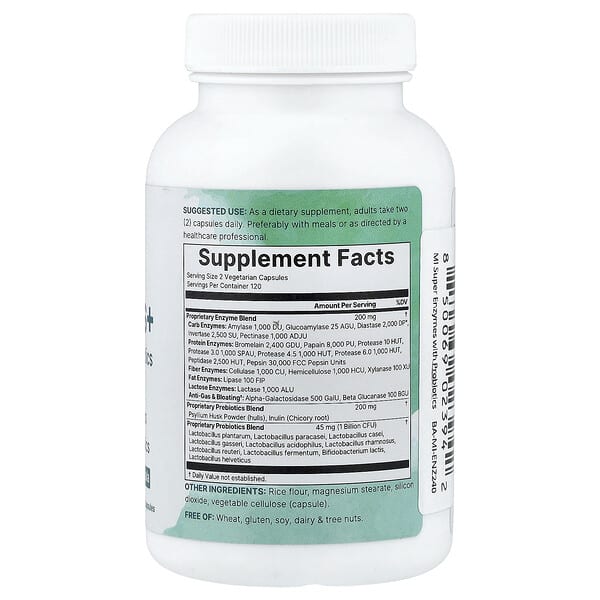 Alternative view of Micro Ingredients, Super Enzymes+, 240 Vegetarian Capsules
