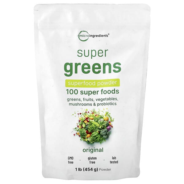 Micro Ingredients, Super Greens, Superfood Powder, Original, 1 lb (454 g) 4 Micro Ingredients, Super Greens, Superfood Powder, Original, 1 lb (454 g)