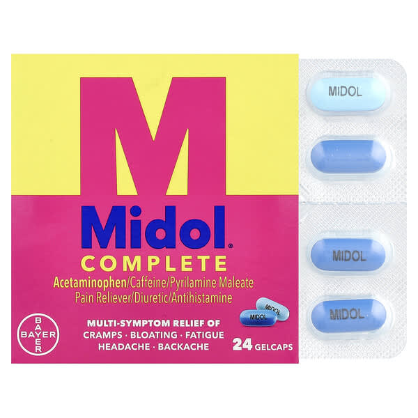 Midol, Complete, 24 Gelcaps