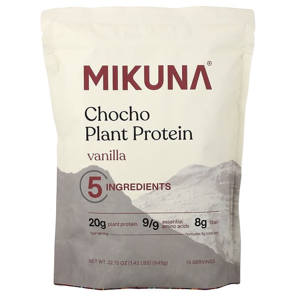 MIKUNA, Chocho Plant Protein Powder, Vanilla, 1.42 lbs (645 g)
