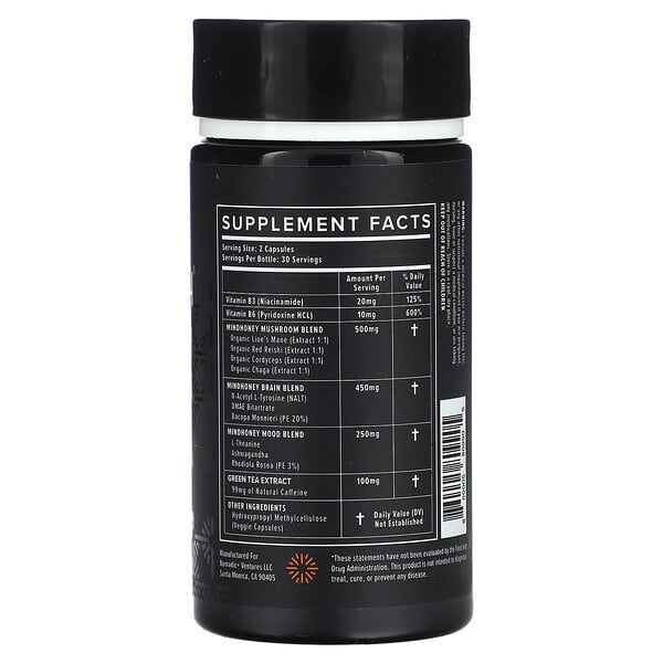 Alternative view of Mindhoney, Dose, Adaptogenic Nootropic, 60 Capsules