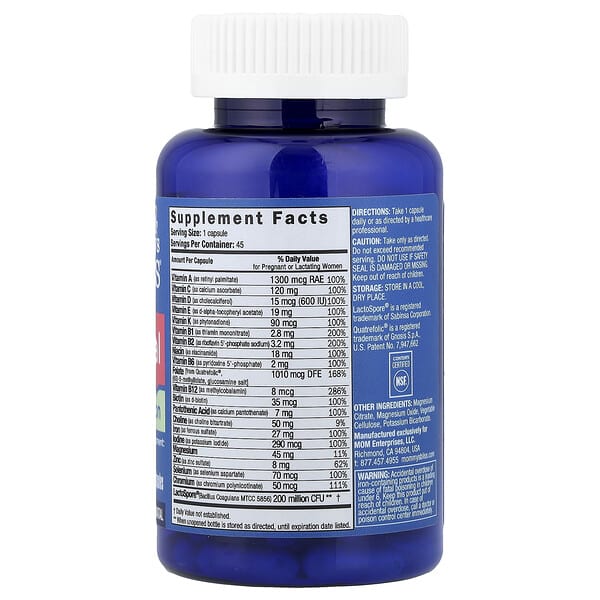 Alternative view of Mommy's Bliss, Prenatal Multivitamin + Iron, 45 Capsules