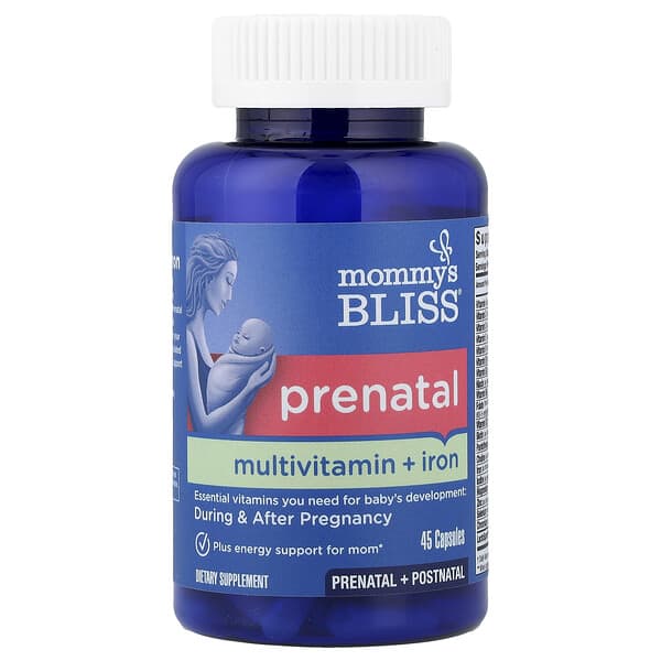 Mommy's Bliss, Prenatal Multivitamin + Iron, 45 Capsules