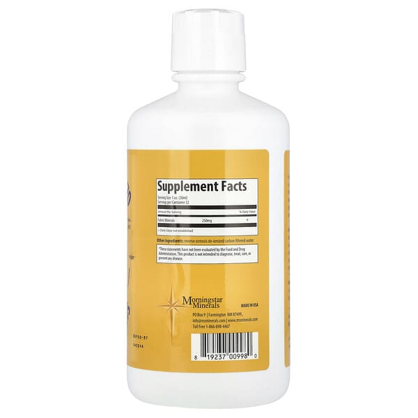 Alternative view of Morningstar Minerals, Energy Boost 70, Fulvic Minerals, 32 oz (946 ml)