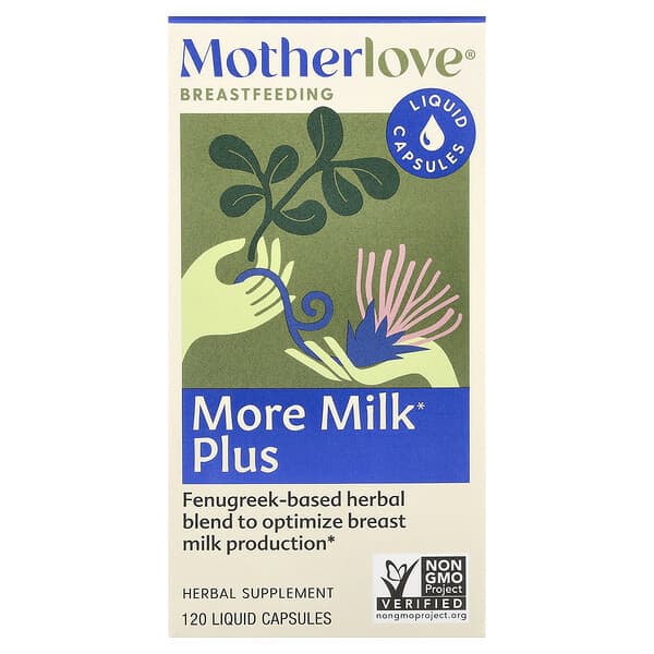 Motherlove, Breastfeeding, More Milk Plus, 120 Liquid Capsules