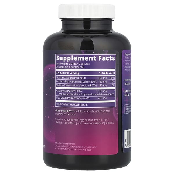 Alternative view of MRM Nutrition, Cardio Chelate™ with EDTA, 180 Vegan Capsules