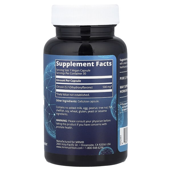 Alternative view of MRM Nutrition, Chrysin 500, 30 Vegan Capsules (500 mg per Capsule)