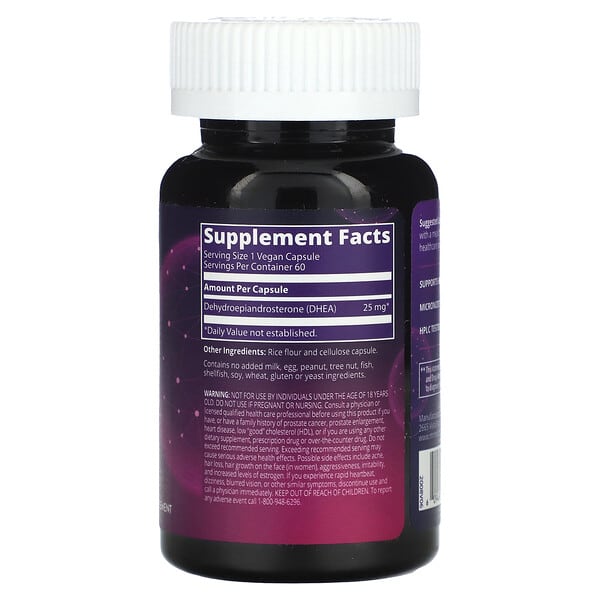 Alternative view of MRM Nutrition, DHEA, 25 mg, 60 Vegan Capsules