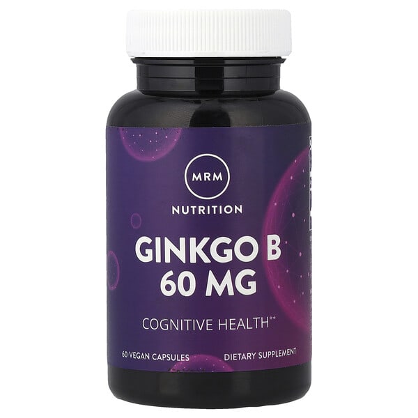 MRM Nutrition, Ginkgo B, 60 mg, 60 Vegan Capsules 5 MRM Nutrition, Ginkgo B, 60 mg, 60 Vegan Capsules