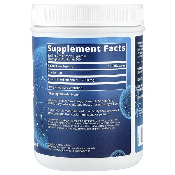 Alternative view of MRM Nutrition, L-Glutamine 1000, Recovery, 2.2 lbs (1,000 g)