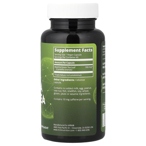 Alternative view of MRM Nutrition, Matcha Green Tea, 60 Vegan Capsules (500 mg per Capsule)