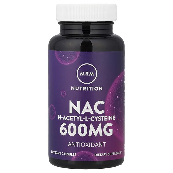 MRM Nutrition, Nac, N-Acetyl-L-Cysteine, 600 mg, 60 Vegan Capsules