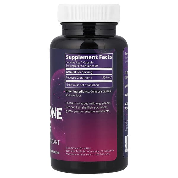 Alternative view of MRM Nutrition, Reduced Glutathione, 500 mg, 60 Vegan Capsules