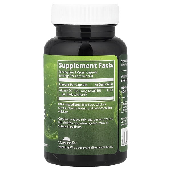 Alternative view of MRM Nutrition, Vegan Vitamin D3, 62.5 mcg (2,500 IU), 60 Vegan Capsules