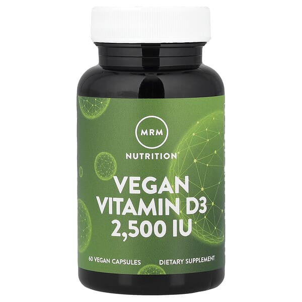 MRM Nutrition, Vegan Vitamin D3, 62.5 mcg (2,500 IU), 60 Vegan Capsules