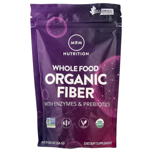 MRM Nutrition, Whole Food, Organic Fiber with Enzymes and Prebiotics, 9.03 oz (256 g)