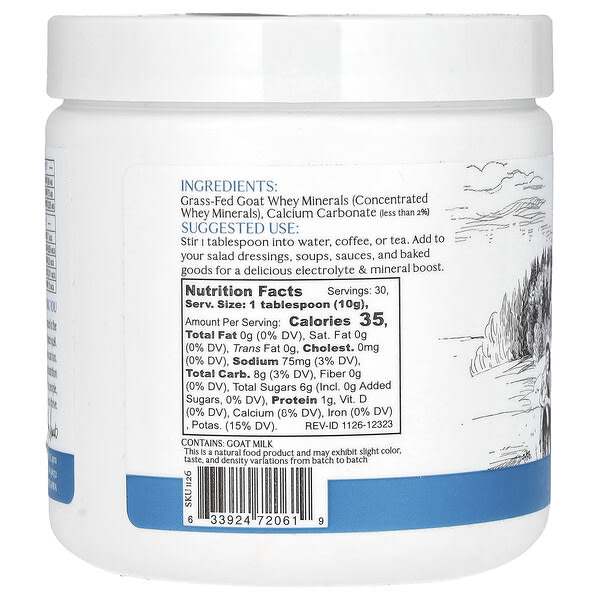 Alternative view of Mt. Capra, Clean Electrolytes + Trace Minerals, 10.6 oz (300 g)