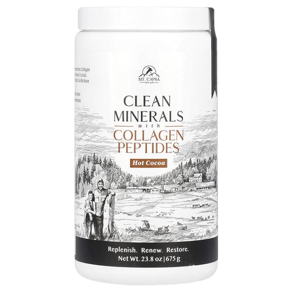 Mt. Capra, Clean Minerals with Collagen Peptides, Hot Cocoa, 23.8 oz (675 g)