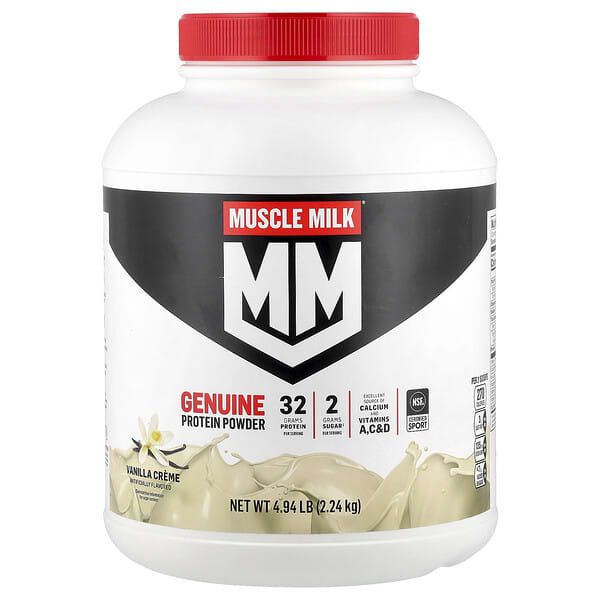Muscle Milk, Genuine, Protein Powder, Vanilla Creme, 4.94 lb (2.24 kg)