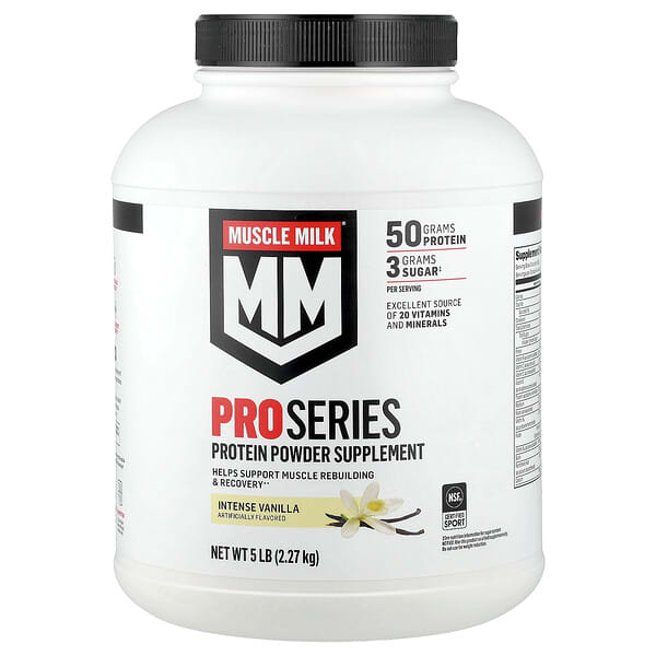 Muscle Milk, Pro Series, Protein Powder, Intense Vanilla, 5 lb (2.27 kg)
