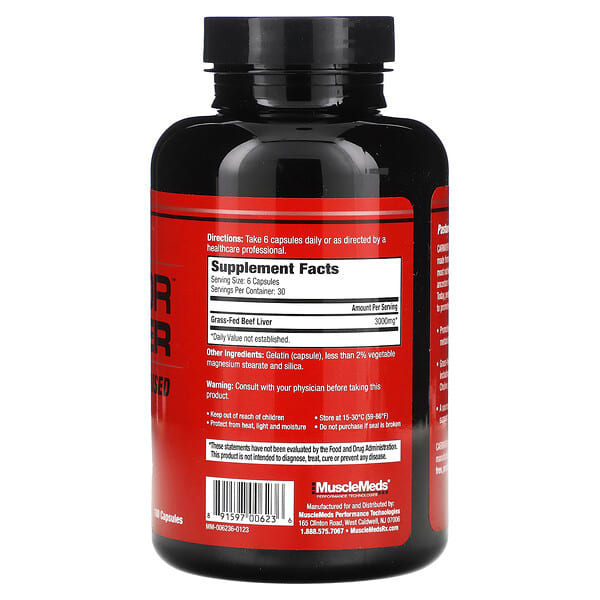 Alternative view of MuscleMeds, Carnivor Beef Liver, 180 Capsules (500 mg per Capsule)