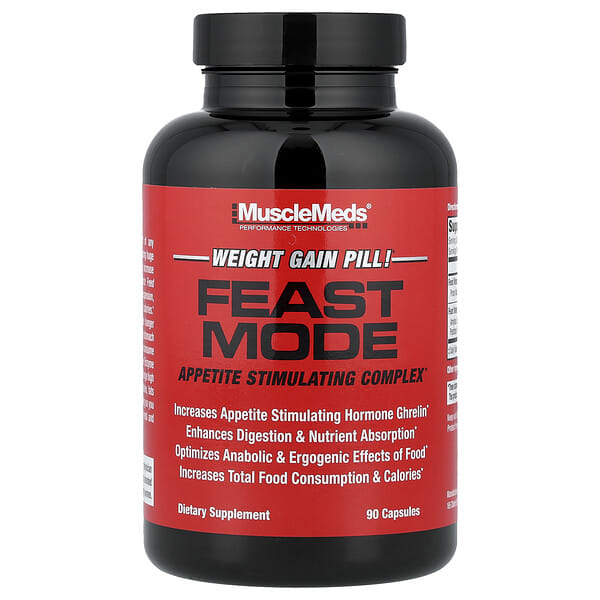 MuscleMeds, Feast Mode, Appetite Stimulating Complex, 90 Capsules