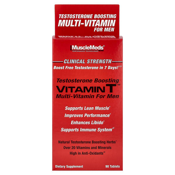 MuscleMeds, Vitamin T™, Testosterone Boosting Multi-Vitamin For Men, 90 Tablets