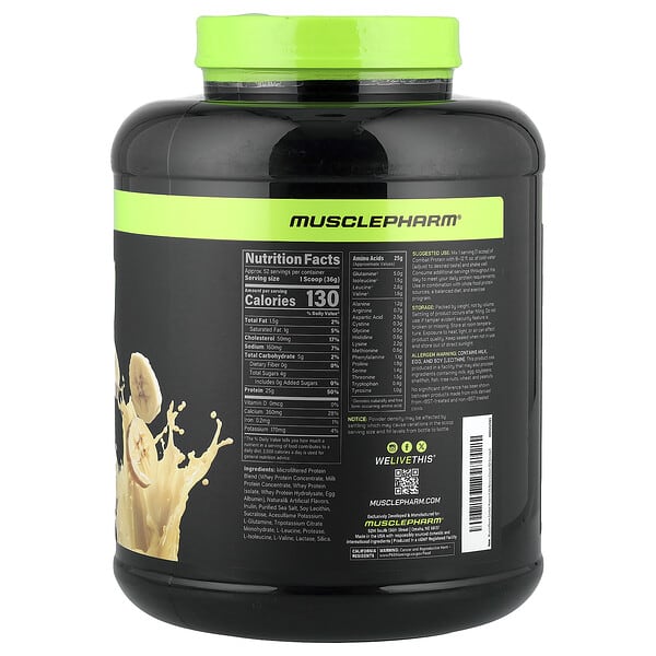Alternative view of MusclePharm, Combat® Protein Powder, Banana Cream, 4.1 lbs (1.84 kg)