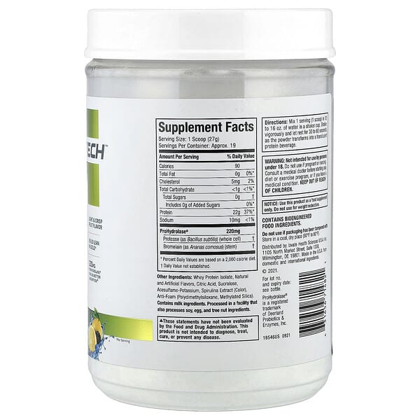 Alternative view of MuscleTech, ISO Whey Clear, Ultra-Pure Whey Protein Isolate, Lemon Berry Blizzard, 1.11 lbs (503 g)