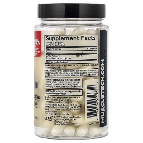 Alternative view of MuscleTech, Muscle Peptide 185, 84 Capsules (666 mg per Capsule)