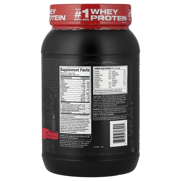 Alternative view of MuscleTech, Nitro-Tech™ Whey Protein, Milk Chocolate, 2 lbs (907 g)