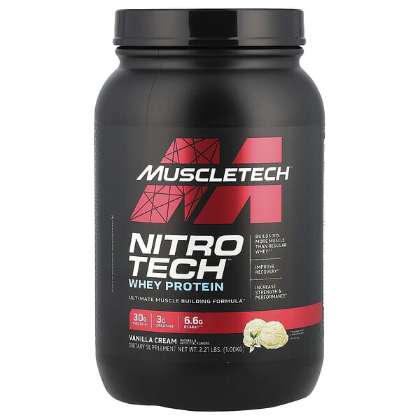 MuscleTech, Nitro-Tech™ Whey Protein, Vanilla Cream, 2.21 lbs (1 kg) 1 MuscleTech, Nitro-Tech™ Whey Protein, Vanilla Cream, 2.21 lbs (1 kg)