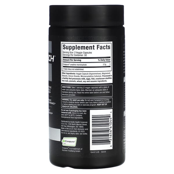 Alternative view of MuscleTech, Platinum 100% Creatine, 100 Veggie Capsules (1.25 g per Capsule)