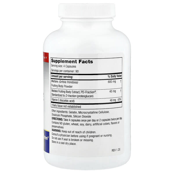 Alternative view of Mushroom Wisdom, Maitake D-Fraction®, Standard, 360 Capsules