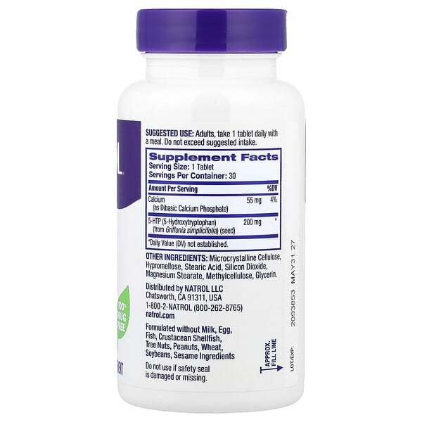 Alternative view of Natrol, 5-HTP, Time Release, 30 Tablets