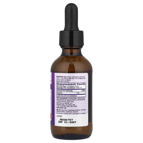 Alternative view of Natrol, Liquid Melatonin, Berry, 1 mg, 2 fl oz (60 ml)