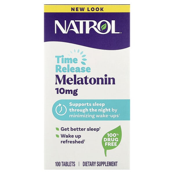 Natrol, Melatonin, Time Release, 10 mg, 100 Tablets