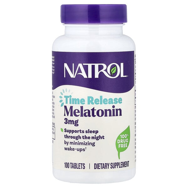 Natrol, Melatonin, Time Release, 100 Tablets