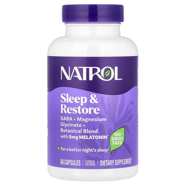 Natrol, Sleep & Restore, 60 Capsules