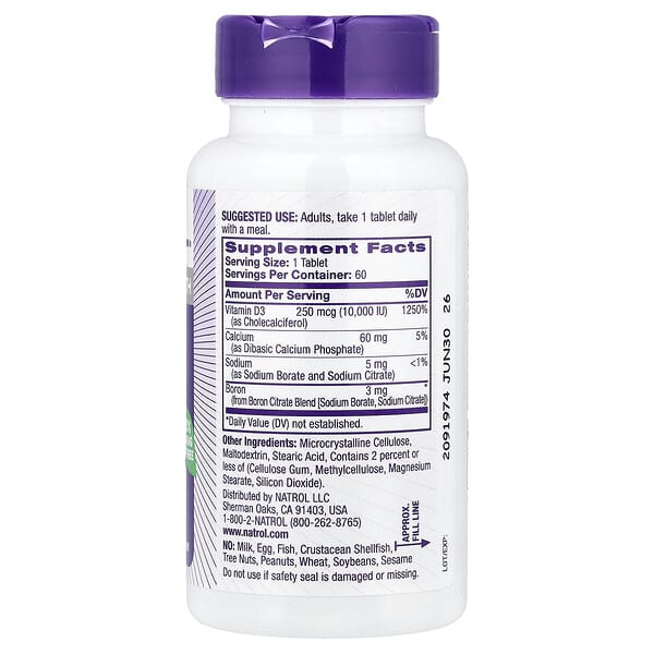 Alternative view of Natrol, Vitamin D3, 60 Tablets