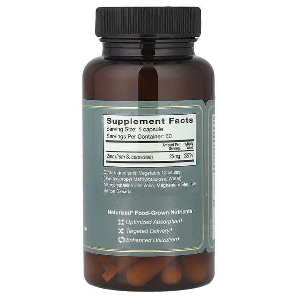 Natura Health Products, Naturized® Zinc, 25 mg, 60 Capsules 2 Natura Health Products, Naturized® Zinc, 25 mg, 60 Capsules - Ảnh 2