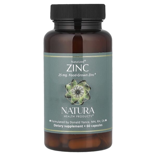 Natura Health Products, Naturized® Zinc, 25 mg, 60 Capsules