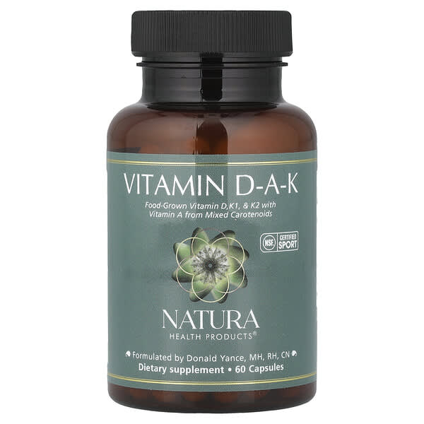 Natura Health Products, Vitamin D-A-K, 60 Capsules