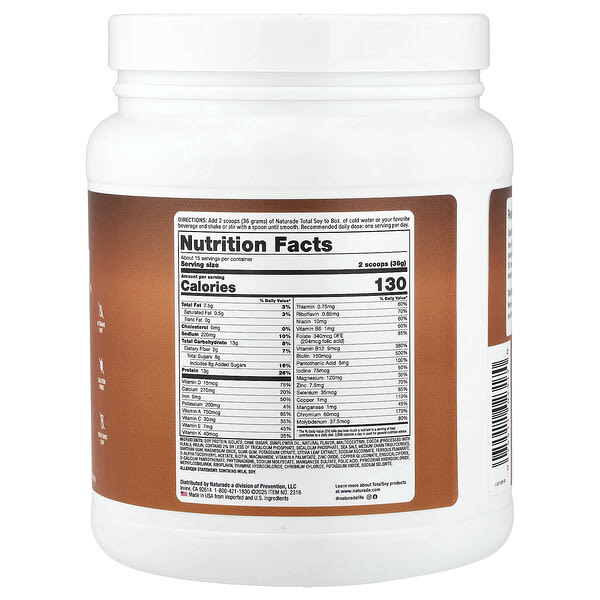 Alternative view of Naturade, Total Soy®, Meal Replacement, Chocolate, 1.2 lb (540 g)