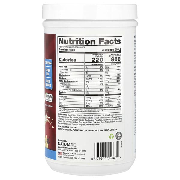 Alternative view of Naturade, Weight Gain, Vanilla, 1.3 lb (576 g)