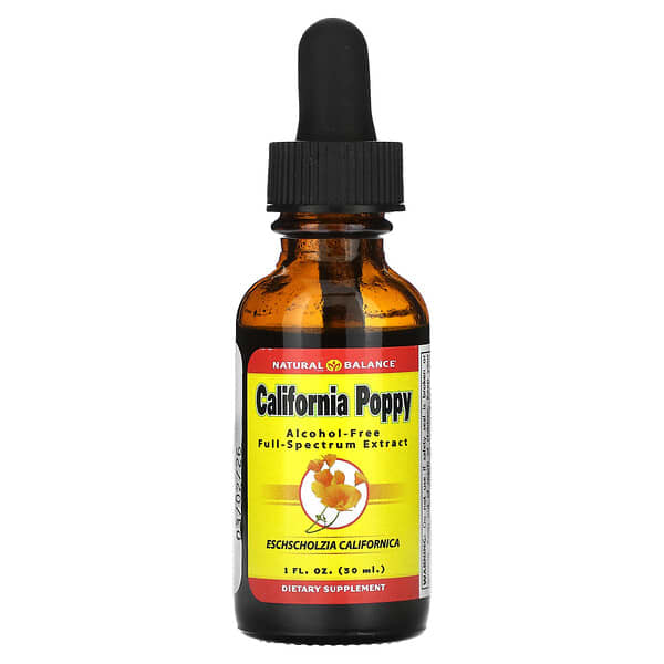 Natural Balance, California Poppy, Alcohol-Free, 500 mg, 1 fl oz (30 ml)