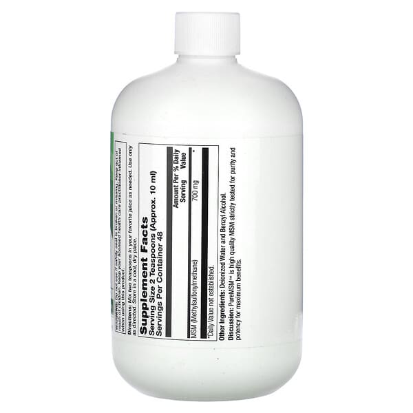 Alternative view of Natural Balance, Pure MSM Liquid, Unflavored, 700 mg , 16 fl oz (473 ml)