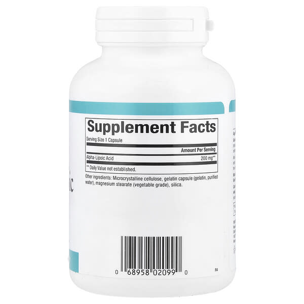 Alternative view of Natural Factors, Alpha-Lipoic Acid, 200 mg, 120 Capsules