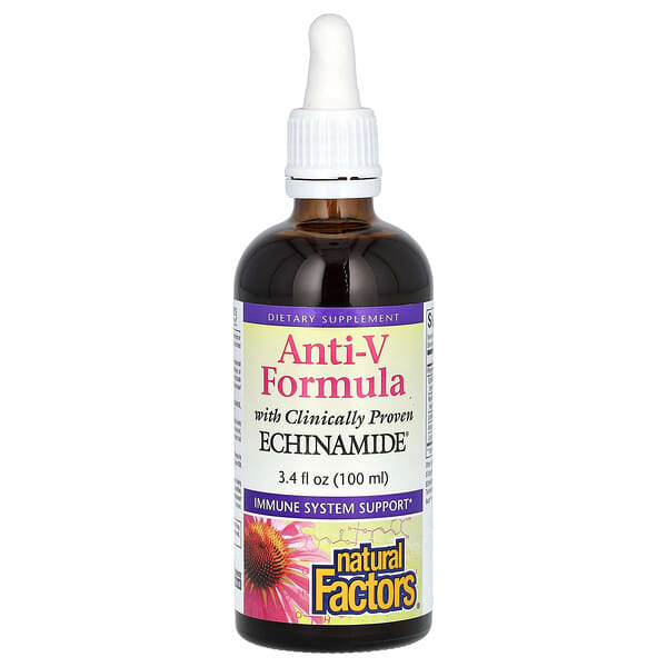 Natural Factors, Anti-V Formula, with Clinically Proven Echinamide, 3.4 fl oz (100 ml)
